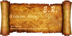 Eichler Rita névjegykártya
